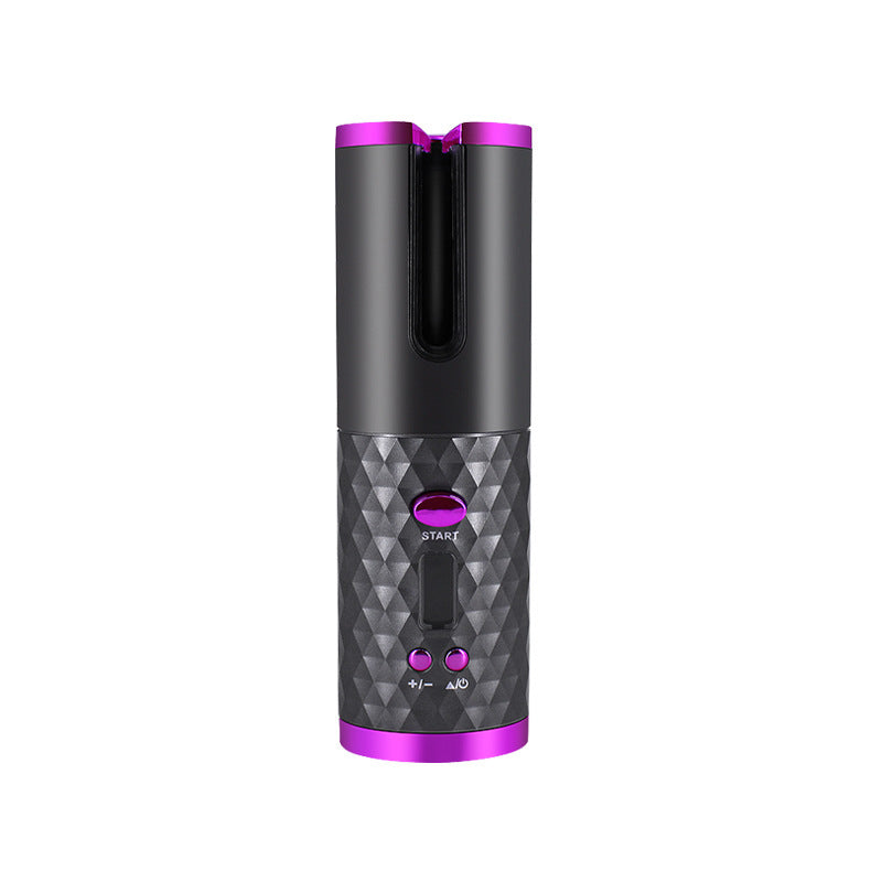 Rechargeable Automatic Hair Curler – Cordless Ceramic Curling Iron with LCD Display