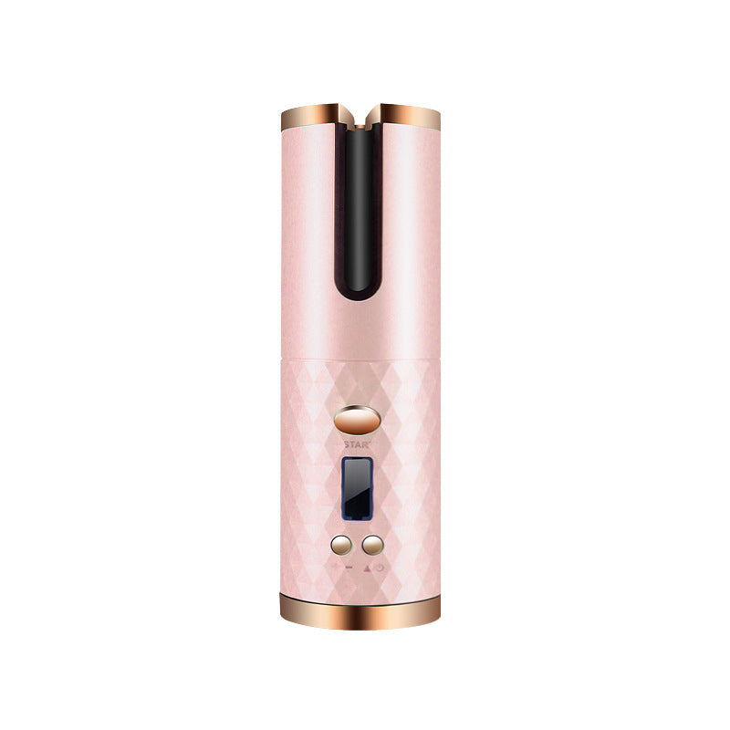 Rechargeable Automatic Hair Curler – Cordless Ceramic Curling Iron with LCD Display