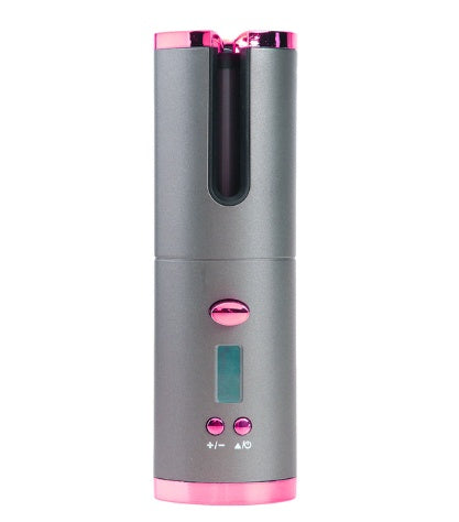 Rechargeable Automatic Hair Curler – Cordless Ceramic Curling Iron with LCD Display