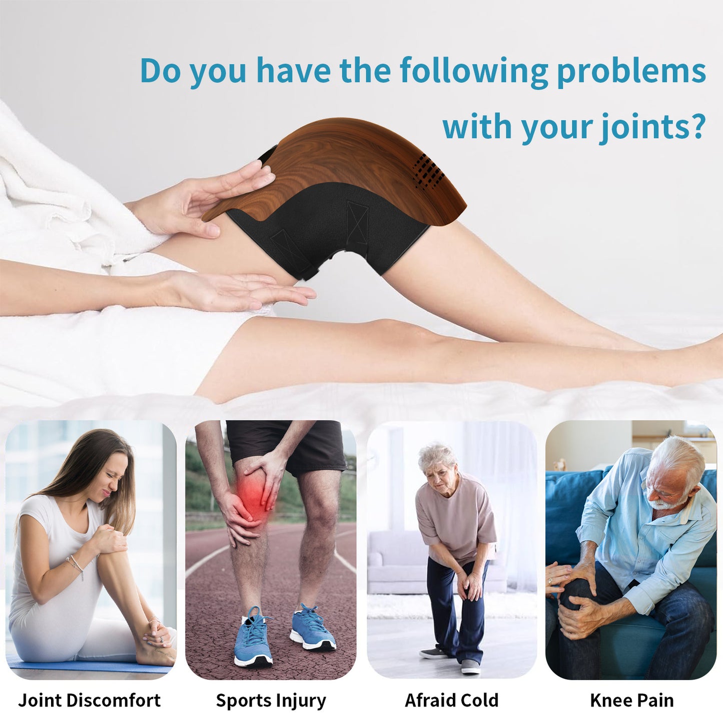 Intelligent Electric Knee Massager with Heat, Vibration & Infrared Therapy