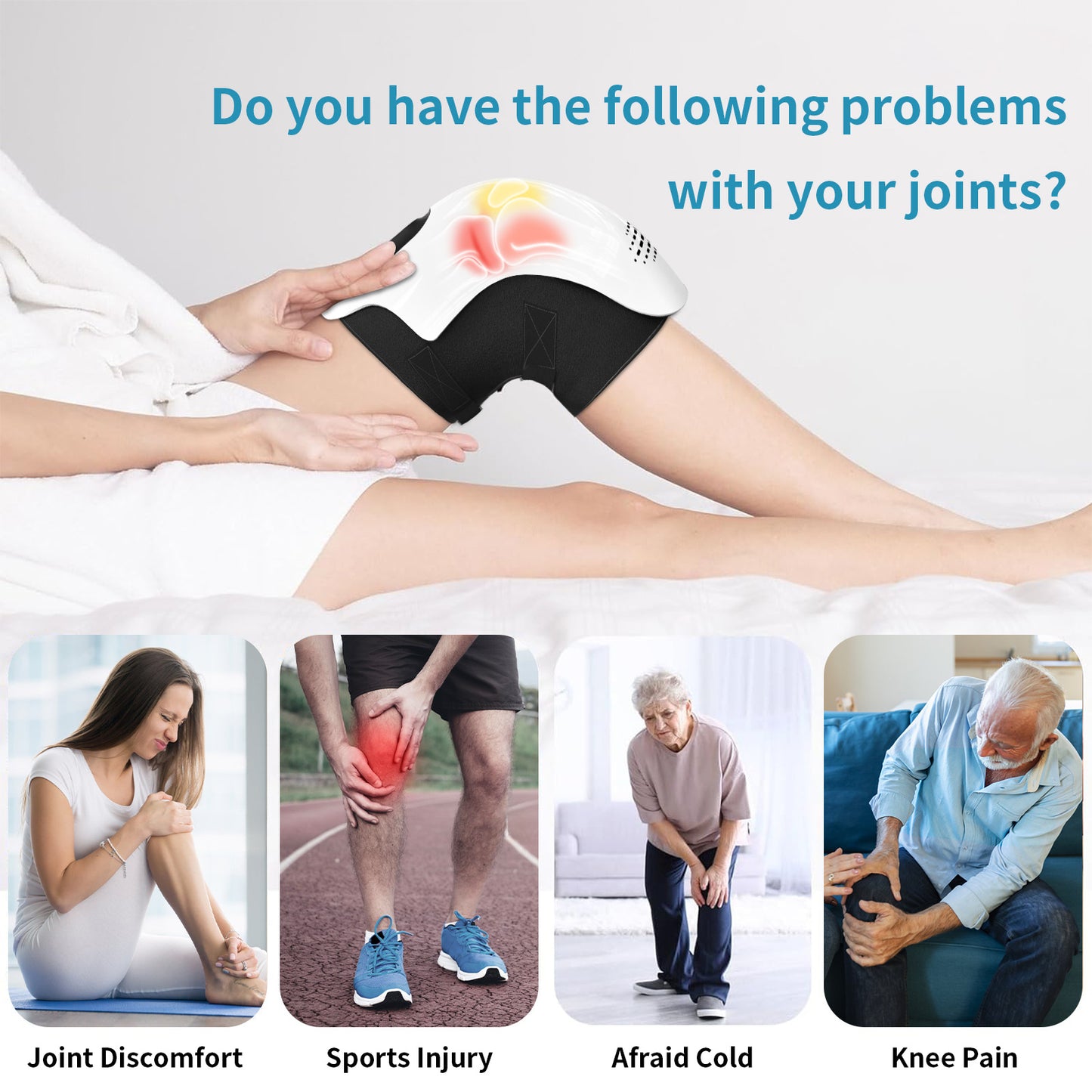 Intelligent Electric Knee Massager with Heat, Vibration & Infrared Therapy