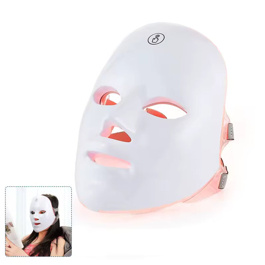 Touch Screen Seven-color Light Mask LED Photon Skin Rejuvenation + Free Brightening Serum